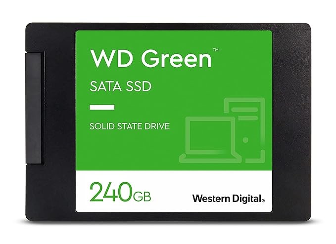 Western Digital WD Green SATA 240GB, Up to 545MB/s, 2.5 Inch/7 mm, 3Y Warranty, Internal Solid State Drive (SSD)