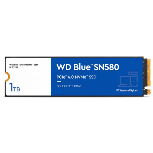 Western Digital WD Blue SN580 NVMe 1TB, Upto 4150MB/s, 5 Y Warranty, PCIe Gen 4 NVMe M.2 (2280), Internal Solid State Drive (SSD) (WDS100T3B0E) Visit the Western Digital Store