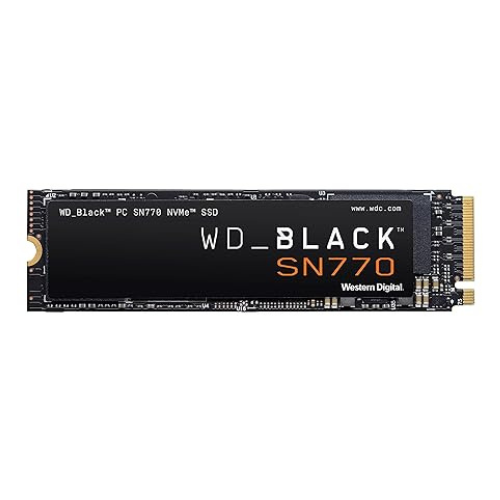 Western Digital WD Black SN770 NVMe 1TB, Upto 5150MB/s, 5Y Warranty, PCIe Gen 4 NVMe M.2 (2280), Gaming Storage, Internal Solid State Drive (SSD) (WDS100T3X0E)