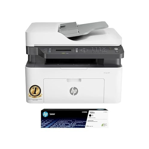 HP Laser MFP 1188fnw, Wireless, Print, Copy, Scan, Fax, 40-Sheet ADF, Hi-Speed USB 2.0, Ethernet, Up to 21 ppm, 150-sheet Input Tray, 100-sheet Output Tray, 1-Year Warranty, Black and White, 715A5A