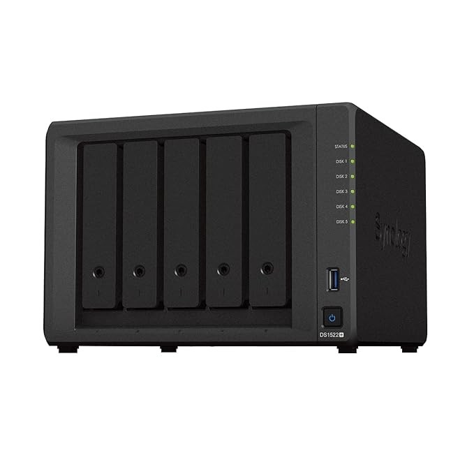 Synology DiskStation DS1522+ Network Attached Storage Drive (Black)