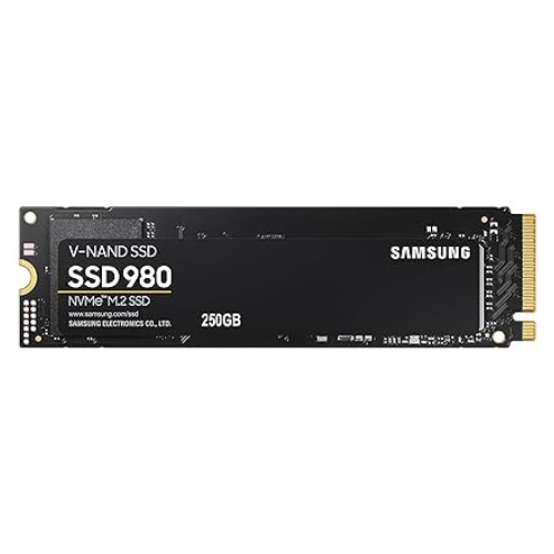 Samsung 980 250GB Up to 3,500 MB/s PCIe 3.0 NVMe M.2 (2280) Internal Solid State Drive (SSD) (MZ-V8V250)